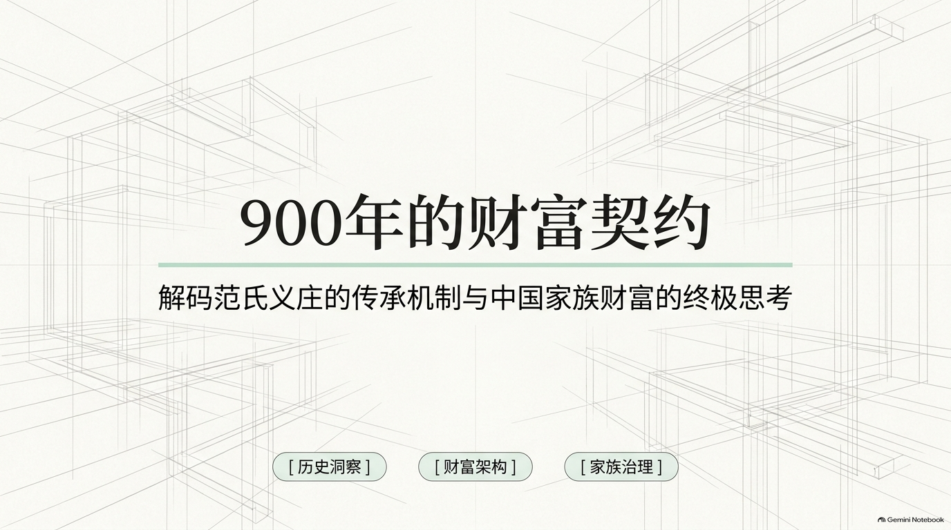 900年的财富契约:解码范氏义庄的传承机制与中国家族财富的终极思考