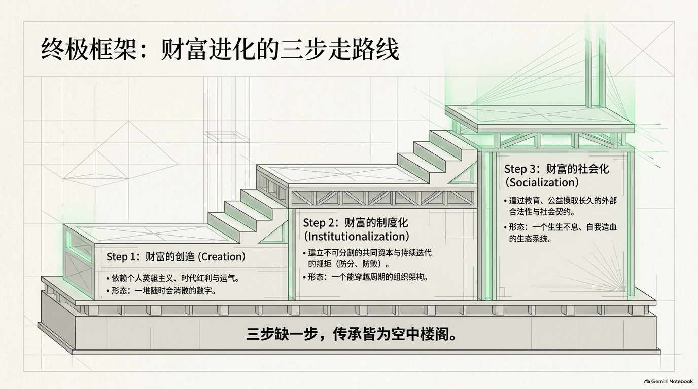 财富从创造到制度化再到社会化的三步进化路线