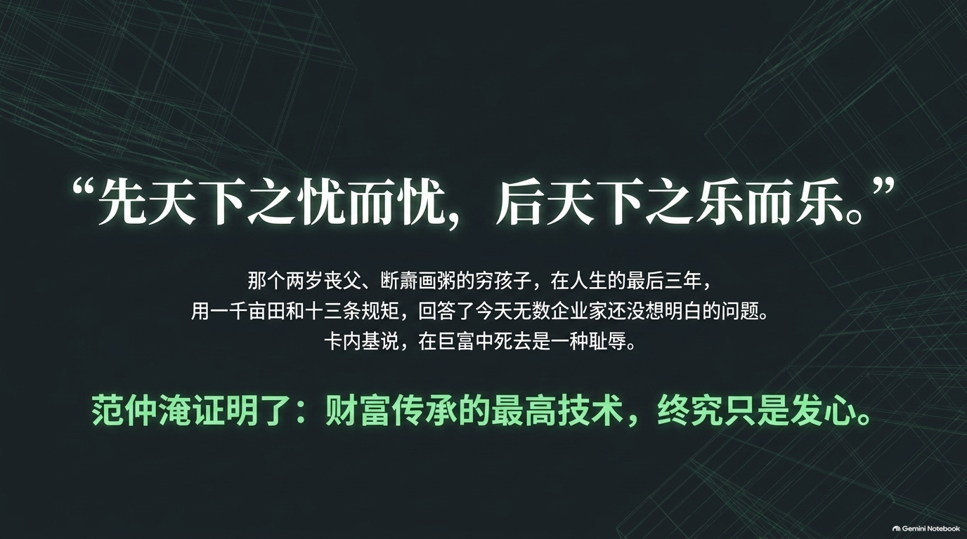 先天下之忧而忧后天下之乐而乐与财富传承最高技术在于发心的结语